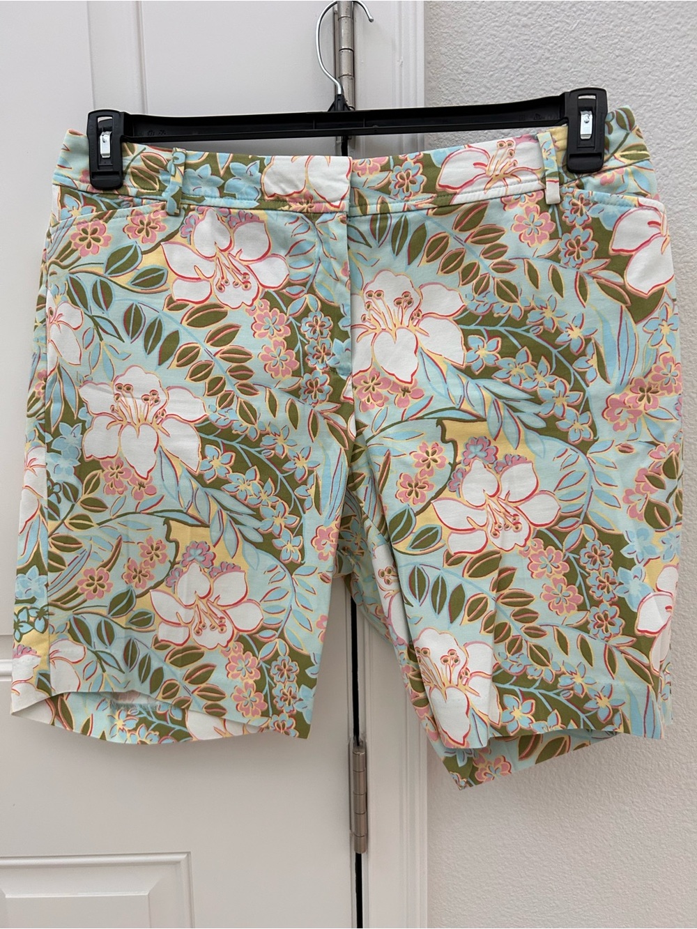 Talbots Floral Bermuda Shorts — Mint, Pink & White